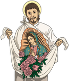 Image of Juan Diego’s Cloak with the impression of Our Lady of Guadalupe